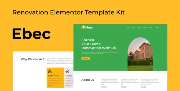 Ebec – Renovation Elementor Template Kit